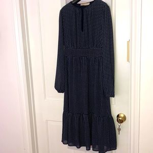Michael Kors A-line navy blue dress